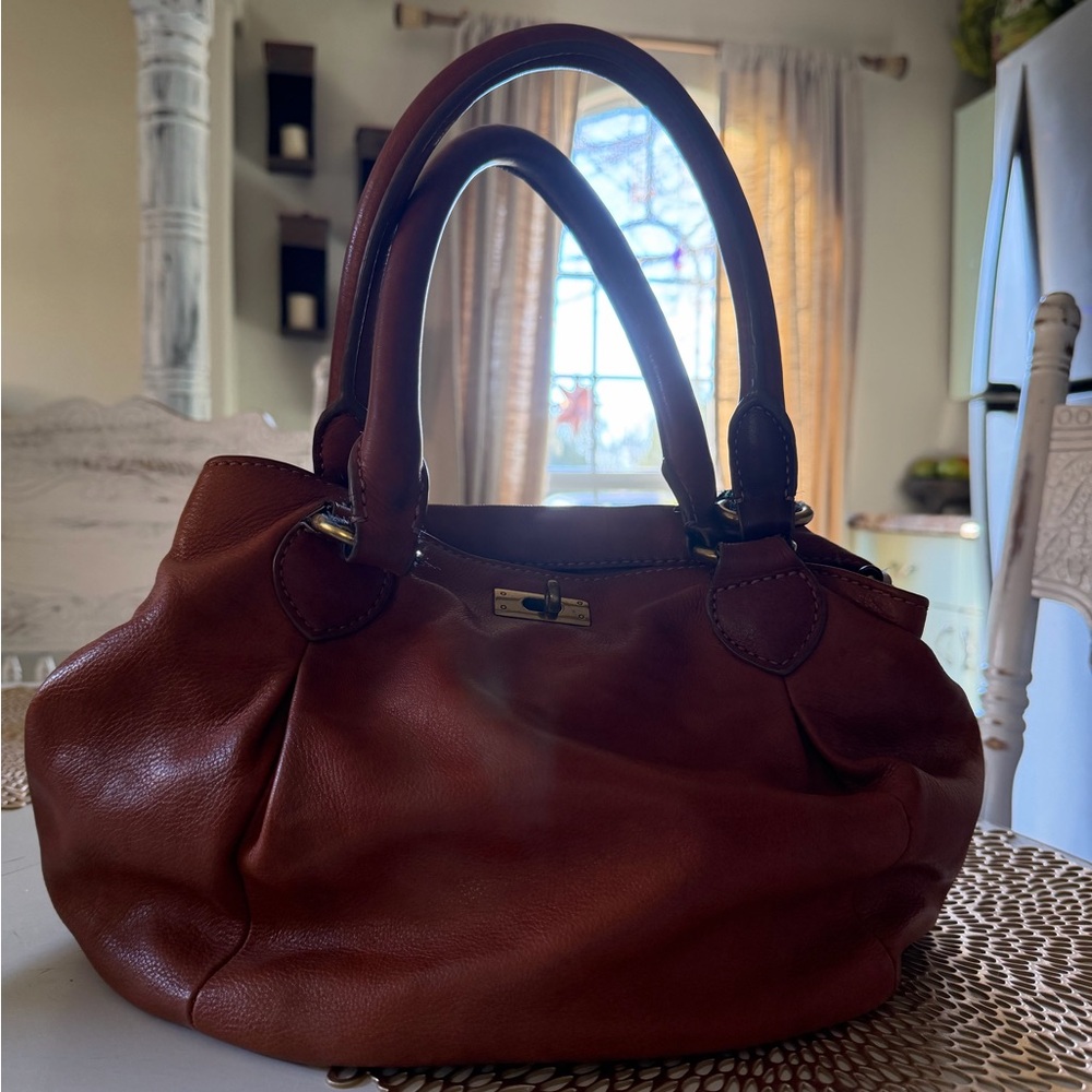 J. Crew Tan Leather Shoulder Bag